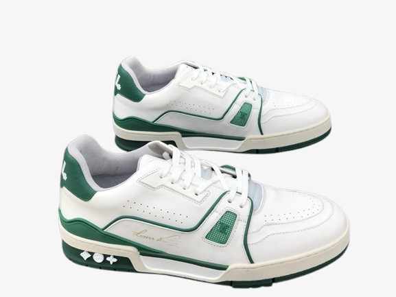 LV Trainer Sneaker Green White